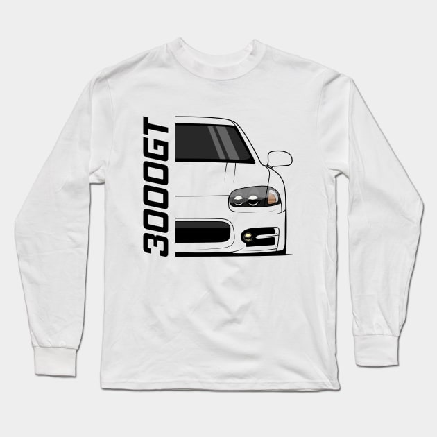 Front 3000GT 1999 2000 JDM Long Sleeve T-Shirt by GoldenTuners